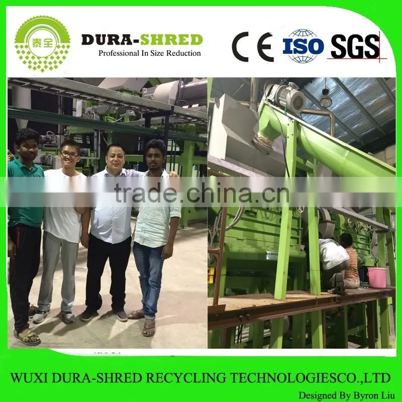 Dura-shred special designed tires and wood shredder machine