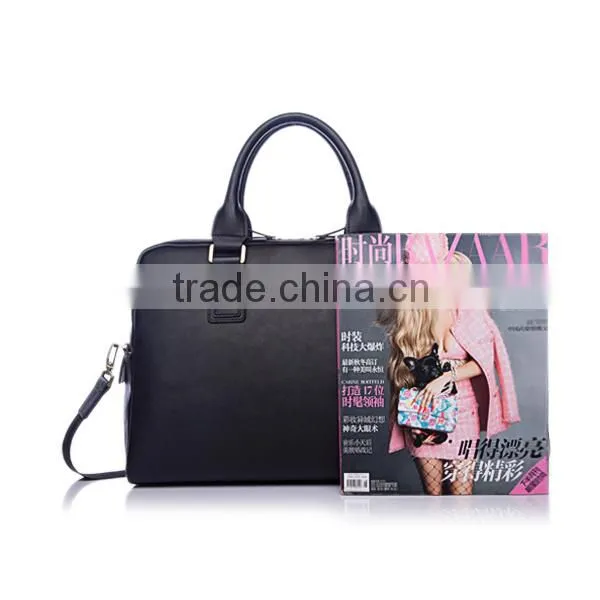 Carrying leather laptop document bag
