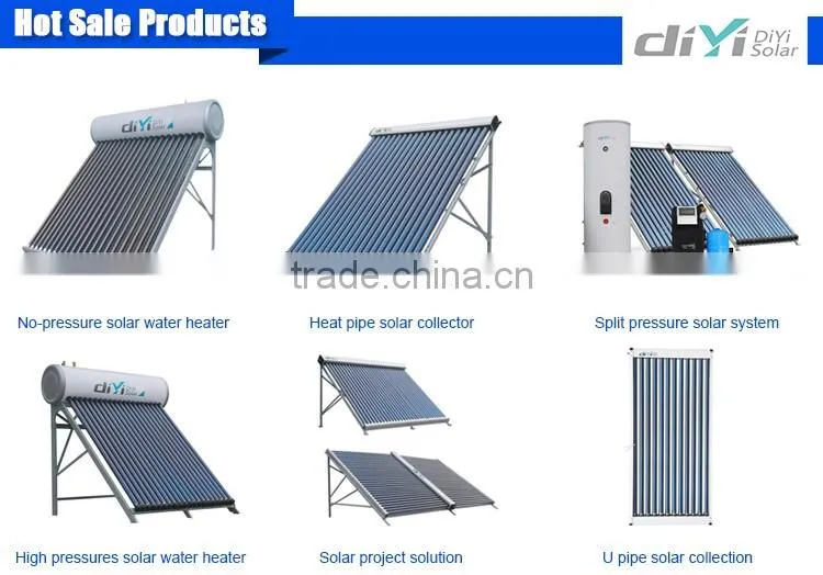 58*1800mm heat pipe solar vacuum tubes solar collector