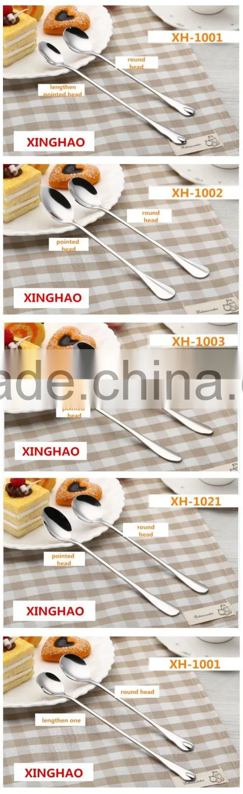 Wholesale Long Handle Ice Spoon Flat Spoon Exported by China Supplier