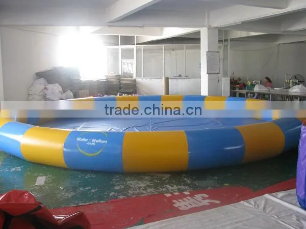 hot selling blue and yellow inflatable water pool