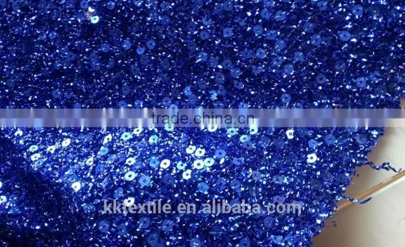 Fantastic Bright Sequin lace polyester material type embroidery lace fabric