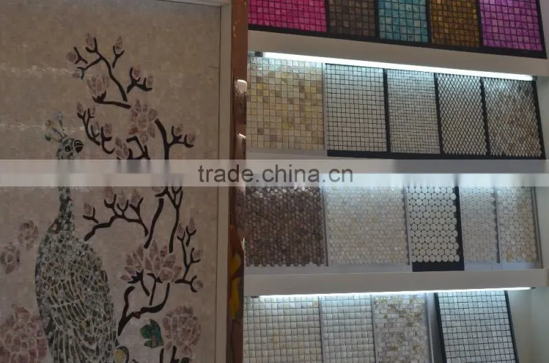 Precious pen shell mosaic mix freshwater mother of pearl mosaic panel