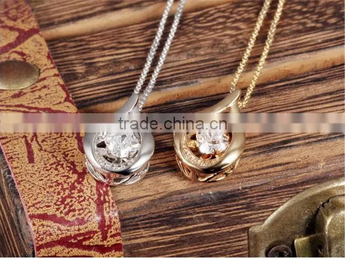 gold plated fashion jewellery for women zircon cz pendent