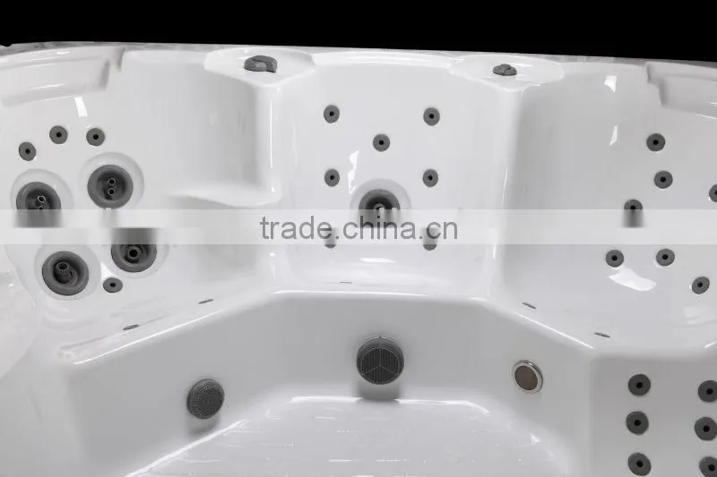 Wholesale spa products from Hangzhou China colorful water lamp 5 person swim spa pool with DVD