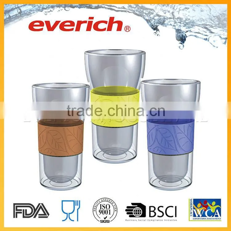 High Quality Custom Double Wall Glass Tumbler