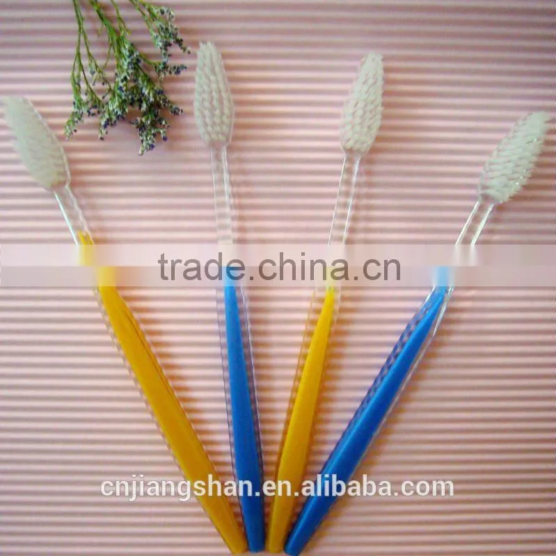 disposable toothbrush and hotel tooth with toothpaste