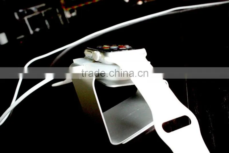 2015 Multifunction Aluminum metal charging dock for apple watch, dual purpose stand for apple watch & iphone