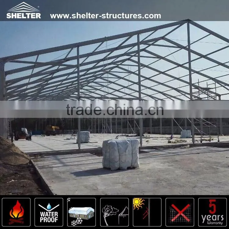 Sturdy Warehouse tent with sandwich Panel wall for temporary storage