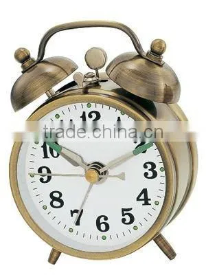 2.8 inch Metal case mechanical alarm clock