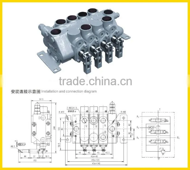 DFY agricultural machinery parts manual directional control valve