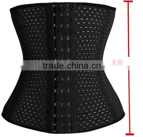 2016 New Fashion Latex Waist Trainer 9 Steel Boned Waist Training Corsets Latex Waist Cincher Sexy Women Shapewear
