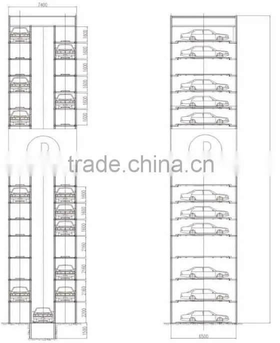 Vertical lifting mechanical parking system