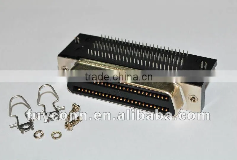 Centronics Champ 90 Degree PCB Mounting Amphenol Female 100 Pin Centronix Connector 2.16mm Pitch