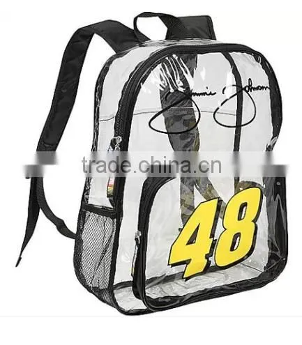 Brand new design PVC transparent backpack with great price