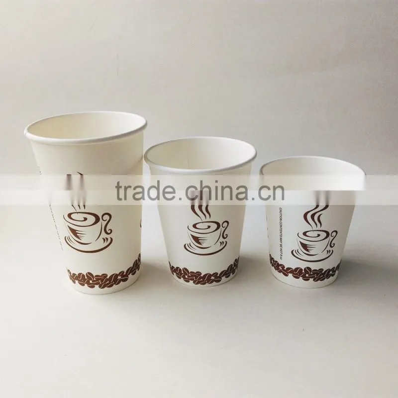 2016 disposable single wall paper cups, 8oz single wall cups