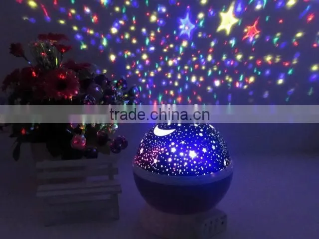 Led kids muti-color led rotating lamp light led projector RGB indoor led lamp rotating room light