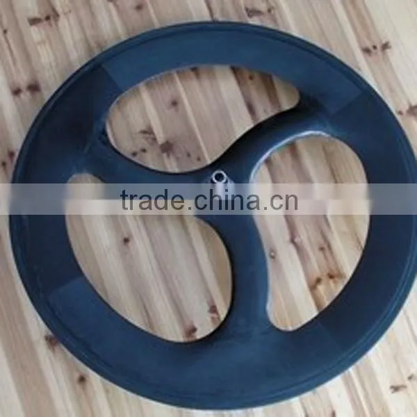 High quality 700c 3 spoke wheel tubular, light bicycle tri spoke wheel road/track version