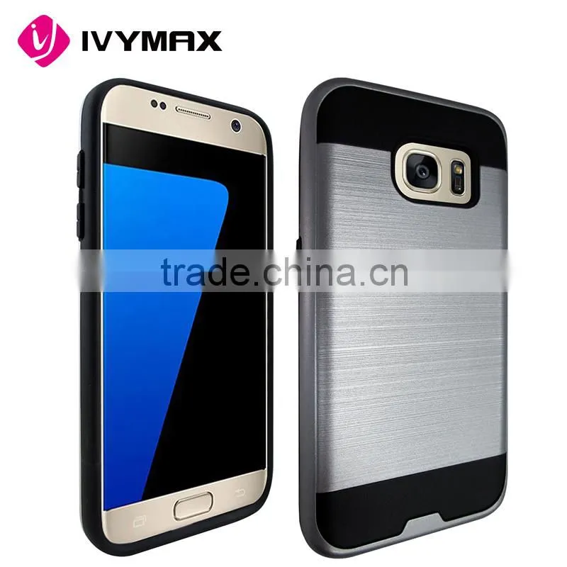 IVYMAX Luxury Brushed Design Soft TPU+PC Case Cover For Samsung Galaxy S7 G930 Phone