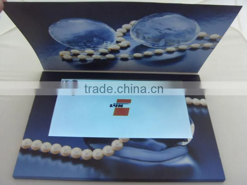10"lcd video in print card, video in paper cards, video cards