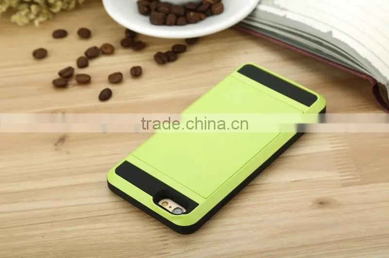 Hot Selling Luxury Damda Slide Series Tough ID Card phone accessory For iPhone 6S Back Cover Case Shell with 10 colors
