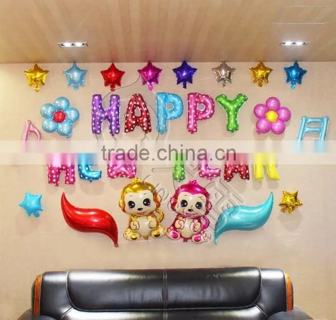 Gold and Silver Alphabet Balloons, Aluminium Foil Letter Balloons