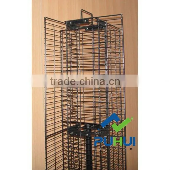 floor mesh wire spinning display rack from china manufacturer