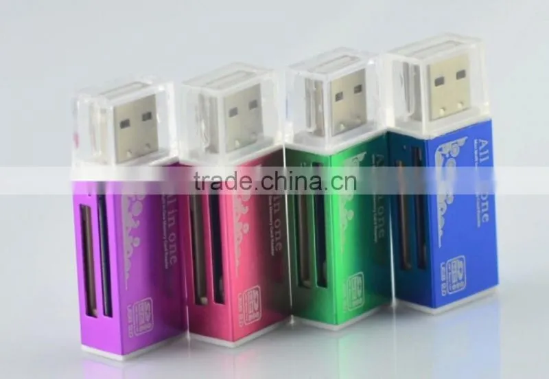 All in One Aluminium Memory Micro SD SDHC TF MS M2 Card Reader