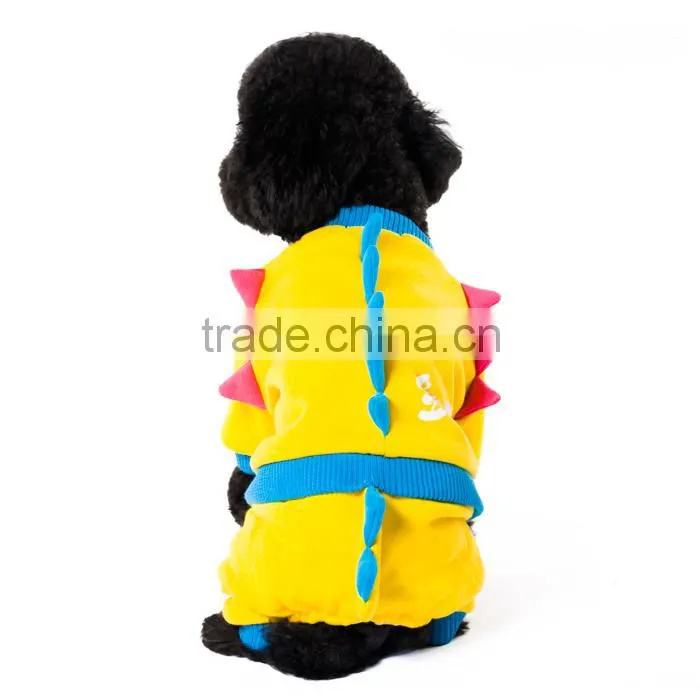 Dinosaur halloween winner pet clothes overall outerwear with CVC for Christmas dog