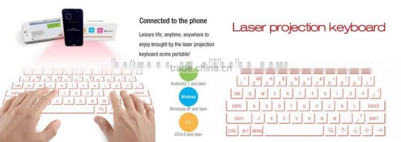 Nice design bluetooth laser virtual keyboard