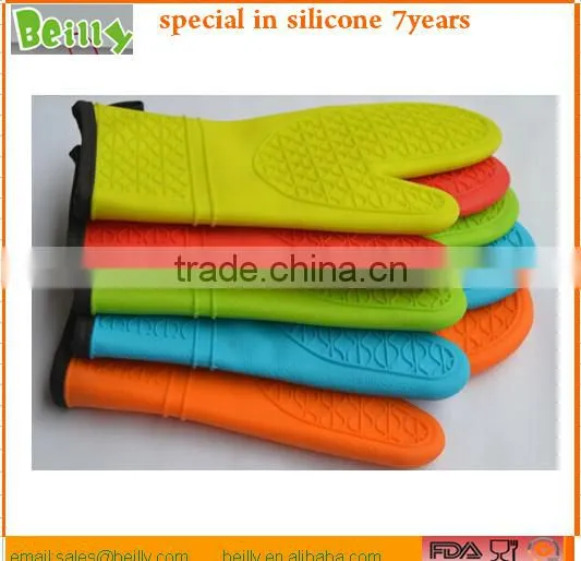 silicone rubber oven bbq non-stick silicone gloves