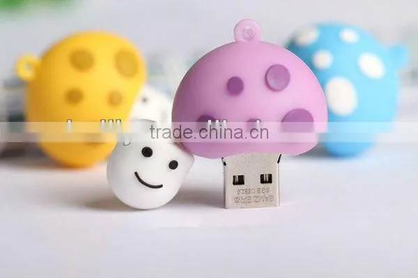 Chinese Factory Colorful Cute Mushroom Shaped Silicone Protective USB Cover
