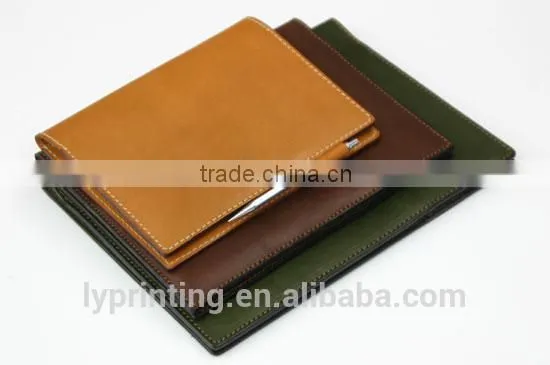Custom High Quality Cover PU Notebook, Embossing Leather Book Cover Made in China