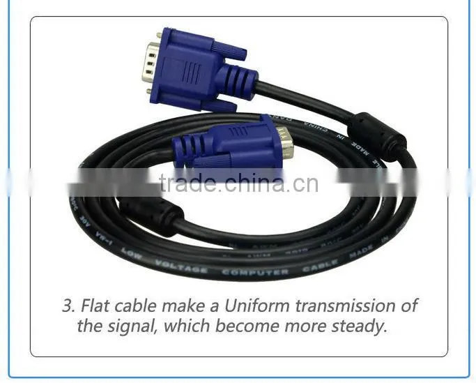 Super speed male to female db15 vga cable distributor