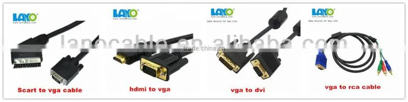 New export male to male15pin vga to vga cable