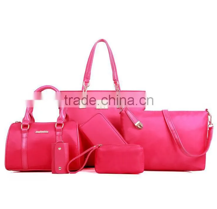New arrival handbags set 6pcs in 1 set new style ladies handbag set
