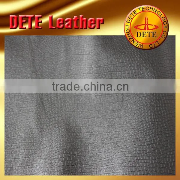 polish snake pu synthetic leather for clothes waterproof embossed leather knitted backing