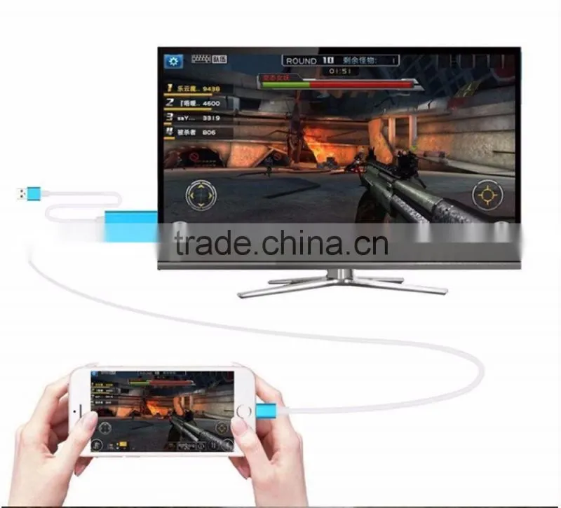Hot selling EZ Cast EZcast m2 Lightning to HDMI Cable adapter Wire Display Miracast Dongle
