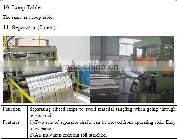 Cutting thickness 1-4mm automatic slitting line