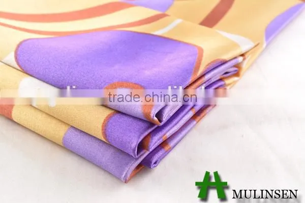 Mulinsen 2015 printed flower 100 polyest hot woman sleepwear satin
