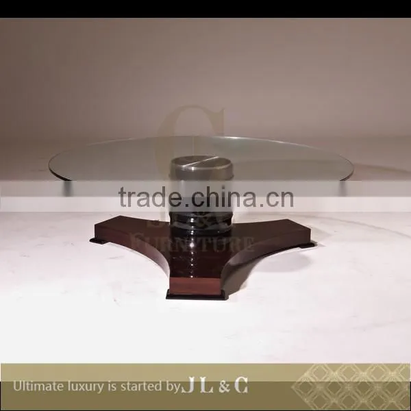 JT05-05 Pedestal Tea Table With Solid Wood in Living Room from JL&C Luxury Home Furniture NEW Designs 2015 (China Supplier)