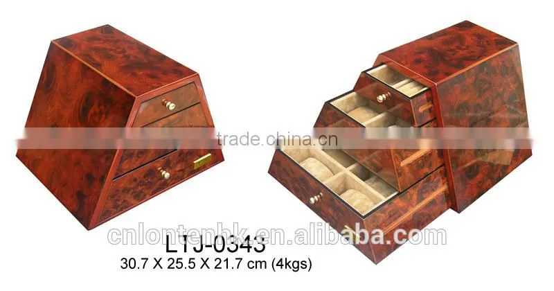 3 draw wooden cabinet cardboard watch box supplier