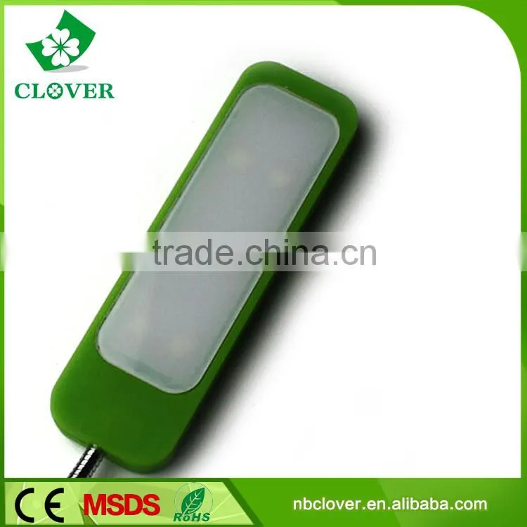 Flexible 6 LED with usb charger book reading bed lamps