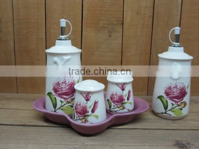 Artistic ceramic breakfast cup and saucer set