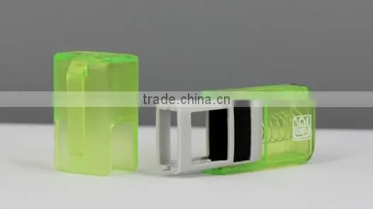 New Epress Lovely Transparent Colors Self-inking Promotional Mini Plastic Stamper