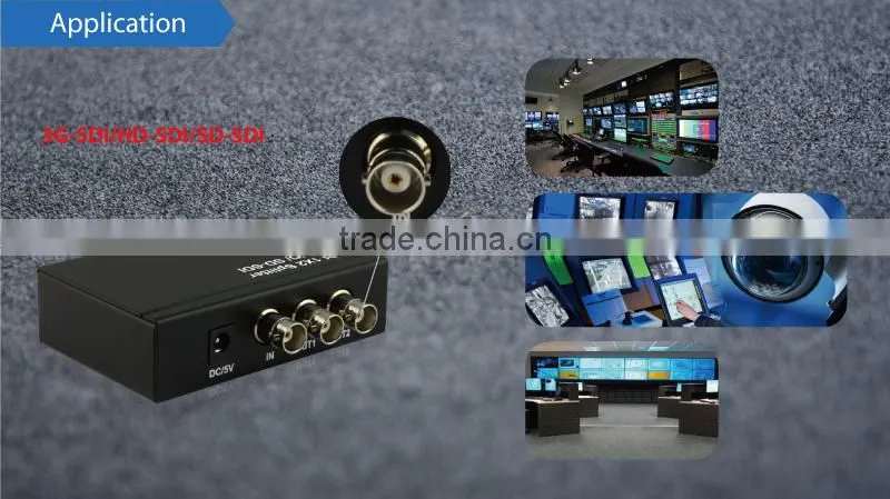 BNC SDI Splitter 1 input 2 output Audio Video Splitter 2 way SDI Splitter Support 1080P