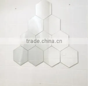2016 china mirror factory wholesale decorative stick on mirrors beveled mirror tile