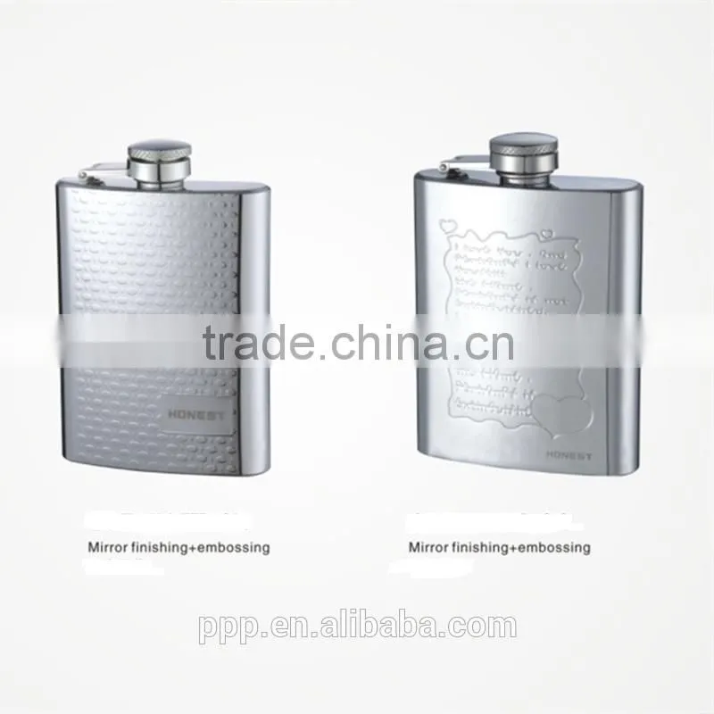 Antique embossed hip flask/ jameson hip flask/ luxury mini flask