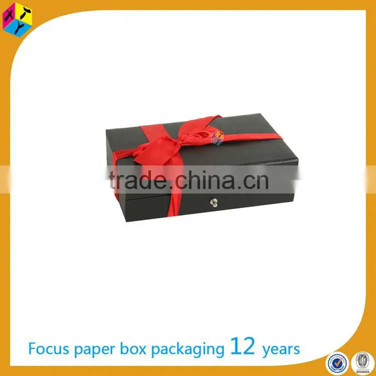 black sliding paper box for sweet