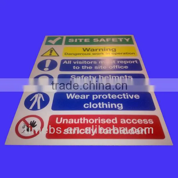 Corflute building construction safety signs